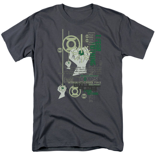 Green Lantern Core Strength Mens T Shirt Charcoal