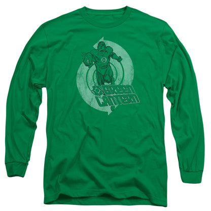 Green Lantern Power Mens Long Sleeve Shirt Kelly Green Officially Licensed