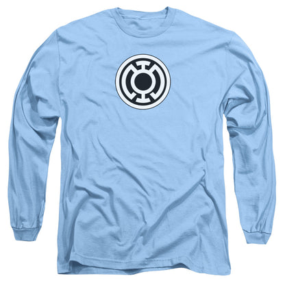 Green Lantern Blue Lantern Logo Mens Long Sleeve Shirt Carolina Blue Officially Licensed