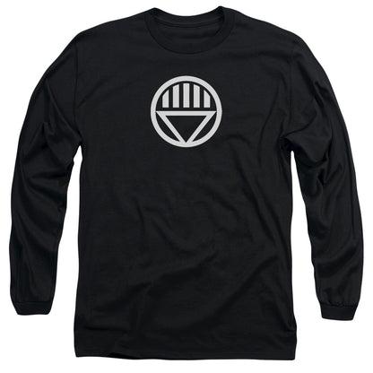 Green Lantern Black Lantern Logo Mens Long Sleeve Shirt Black Officially Licensed