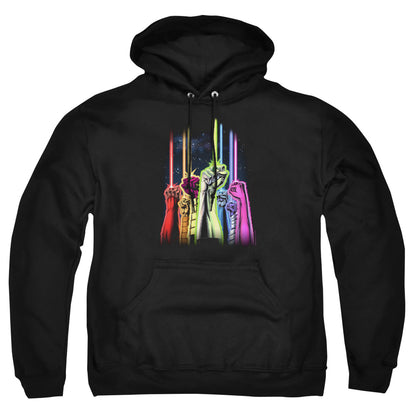 Green Lantern Rainbow Corps Mens Hoodie Black Officially Licensed