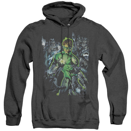 Green Lantern Surrounded By Death Heather Mens Hoodie Black Officially Licensed