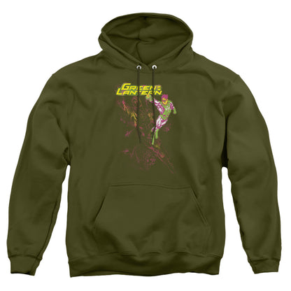 Gl Lantern Spray Mens Hoodie Military Green Officially Licensed