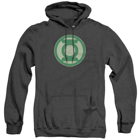 Green Lantern Green Symbol Heather Mens Hoodie Black Officially Licensed