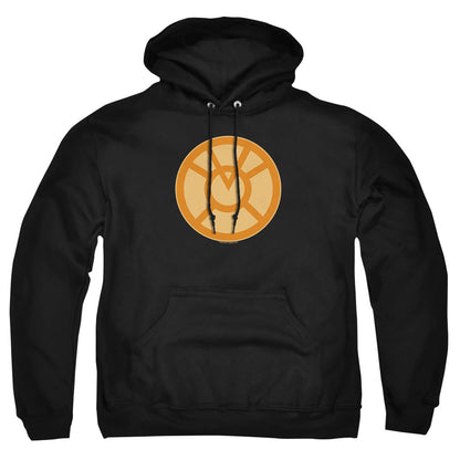 Green Lantern Orange Symbol Mens Hoodie Black Officially Licensed