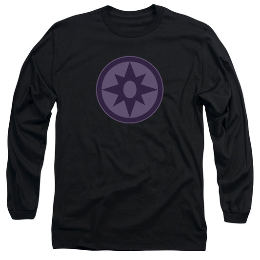 Green Lantern Sapphire Symbol Mens Long Sleeve Shirt Black Officially Licensed