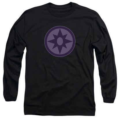 Green Lantern Sapphire Symbol Mens Long Sleeve Shirt Black Officially Licensed