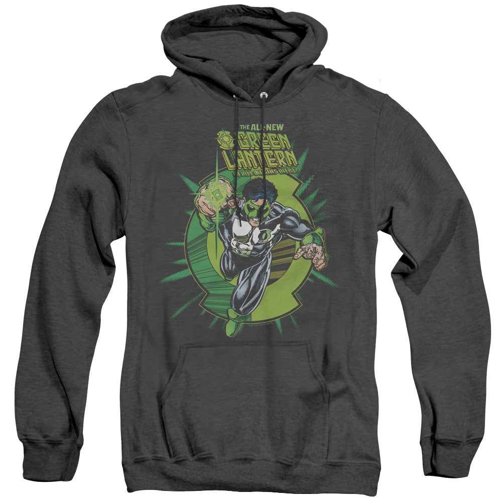 Green Lantern Rayner Cover Heather Mens Hoodie Black Officially Licensed