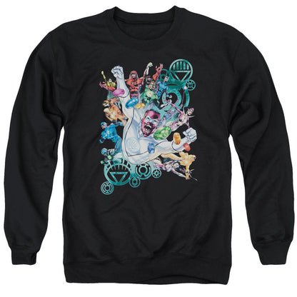 Green Lantern Lanterns Unite Mens Crewneck Sweatshirt Black