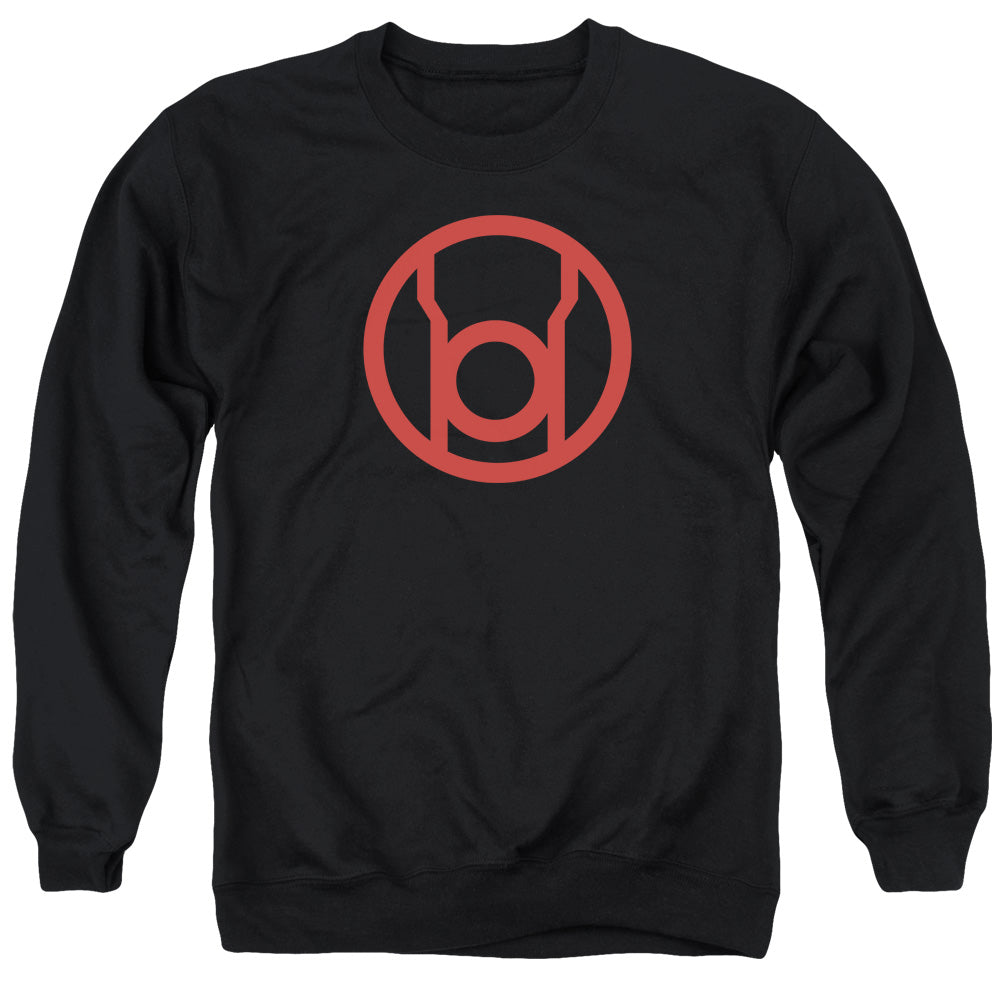 Green Lantern Red Emblem Mens Crewneck Sweatshirt Black Officially Licensed