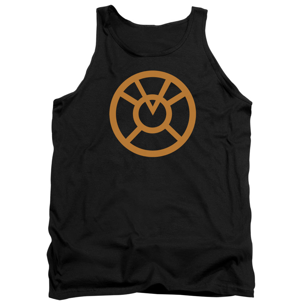 Green Lantern Orange Emblem Mens Tank Top Shirt Black