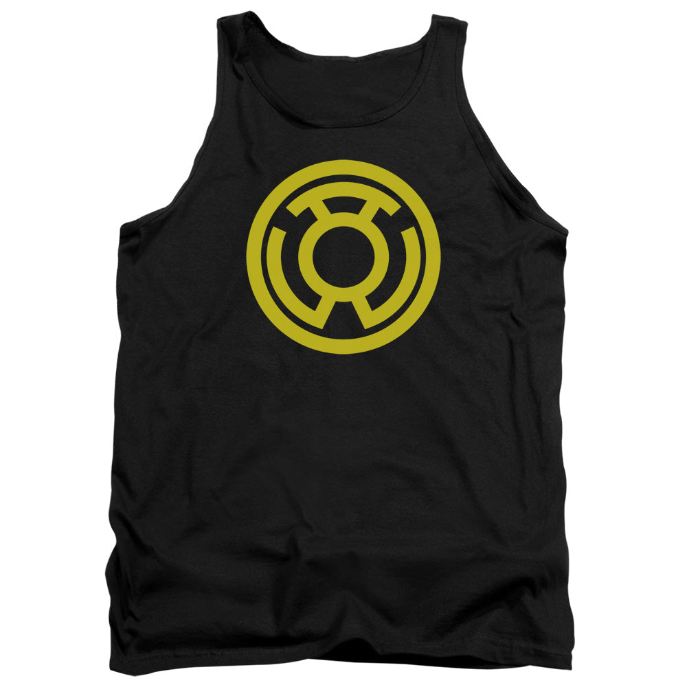 Green Lantern Yellow Emblem Mens Tank Top Shirt Black