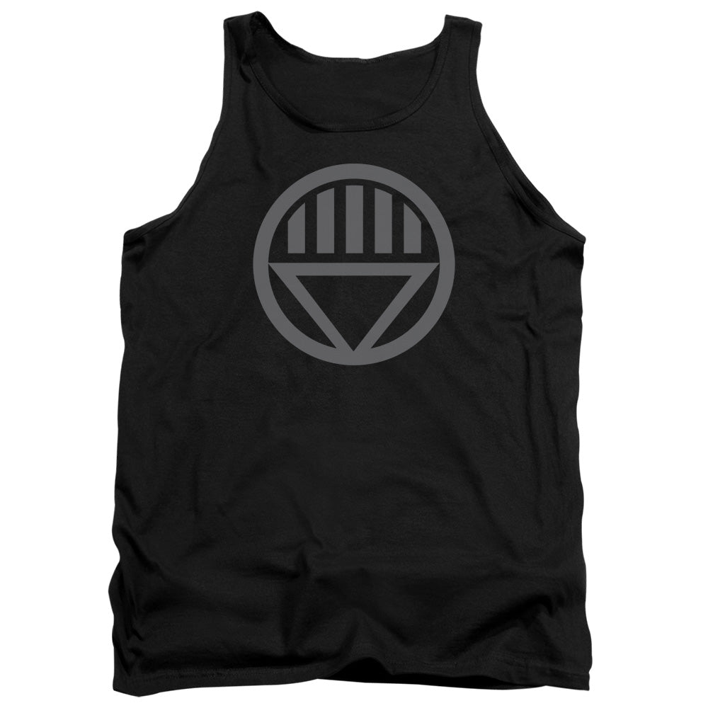 Green Lantern Grey Emblem Mens Tank Top Shirt Black