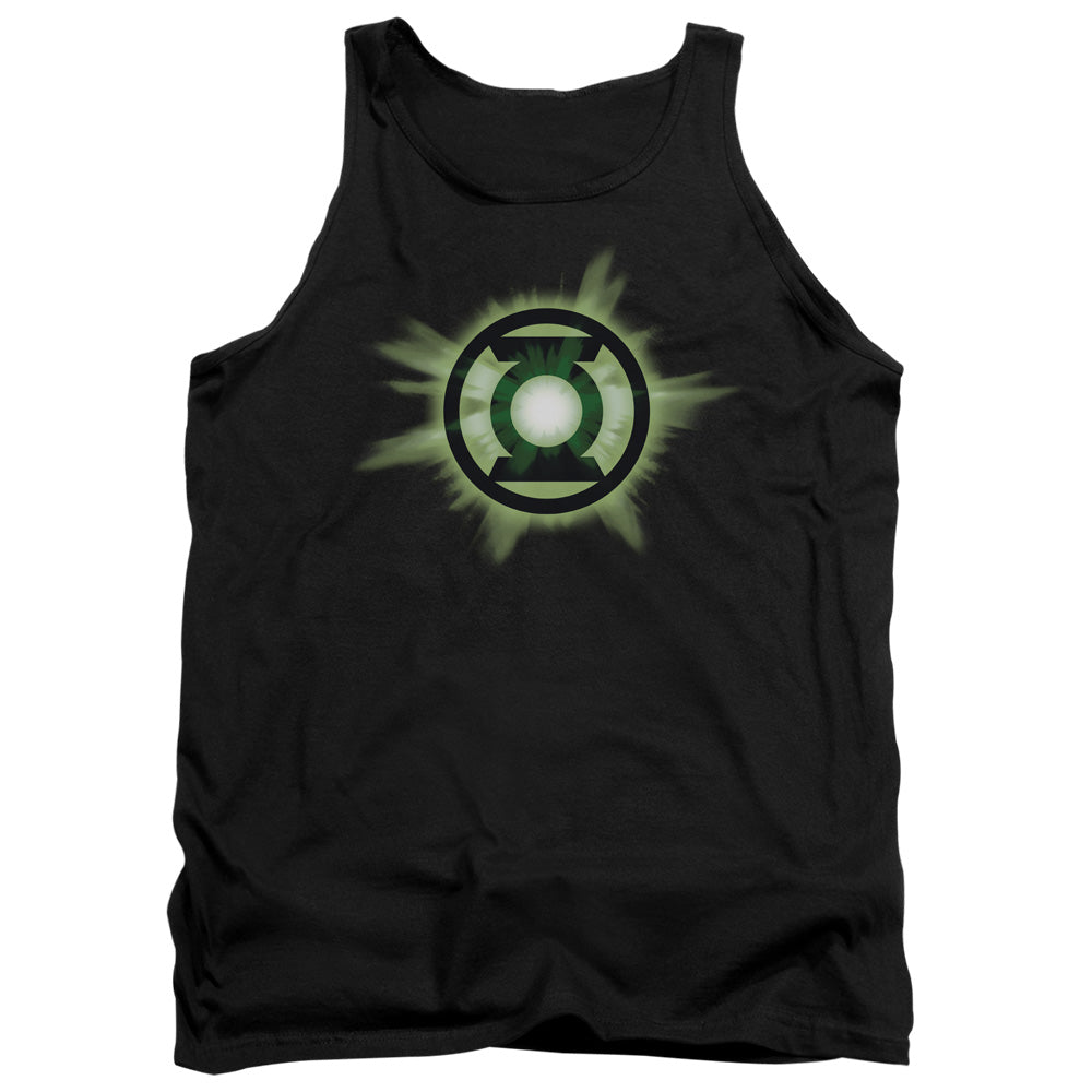 Green Lantern Green Glow Mens Tank Top Shirt Black