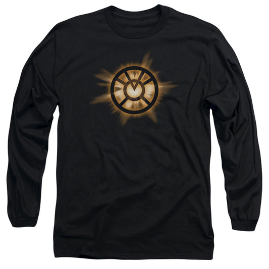 Green Lantern Orange Glow Mens Long Sleeve Shirt Black Officially Licensed