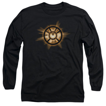 Green Lantern Orange Glow Mens Long Sleeve Shirt Black Officially Licensed