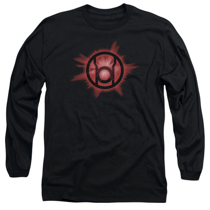 Green Lantern Red Glow Mens Long Sleeve Shirt Black Officially Licensed