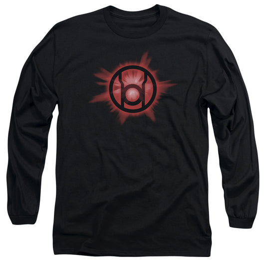 Green Lantern Red Glow Mens Long Sleeve Shirt Black Officially Licensed