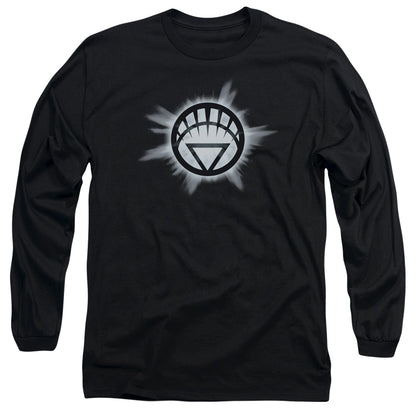 Green Lantern White Glow Mens Long Sleeve Shirt Black Officially Licensed
