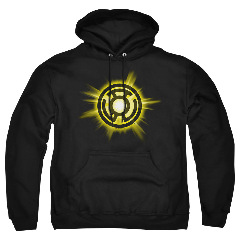 Green Lantern Yellow Glow Mens Hoodie Black Officially Licensed