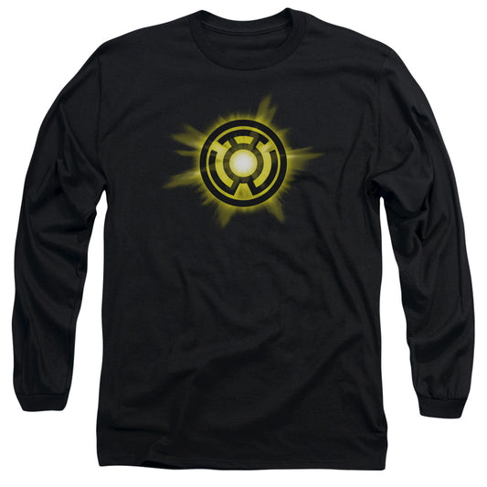Green Lantern Yellow Glow Mens Long Sleeve Shirt Black Officially Licensed