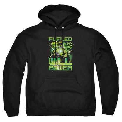 Green Lantern Fueled Mens Hoodie Black Officially Licensed