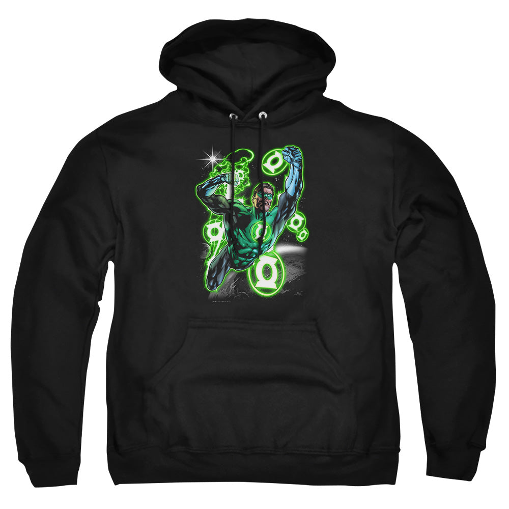 Green Lantern Earth Sector Mens Hoodie Black Officially Licensed