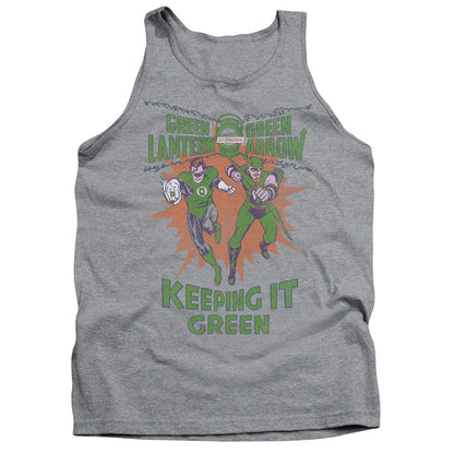 Green Lantern Keeping It Green Mens Tank Top Shirt Athletic Heather Officially Licensed