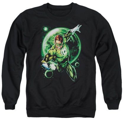 Green Lantern Galaxy Glow Mens Crewneck Sweatshirt Black