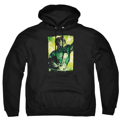 Green Lantern Up Up Mens Hoodie Black Officially Licensed