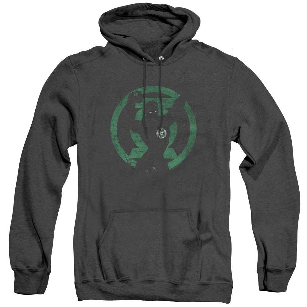 Dc Gl Symbol Knockout Heather Mens Hoodie Black Officially Licensed