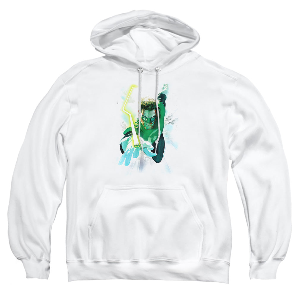 Green Lantern Clouds Mens Hoodie White Officially Licensed