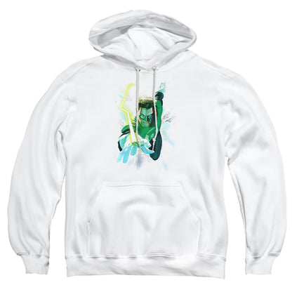 Green Lantern Clouds Mens Hoodie White Officially Licensed