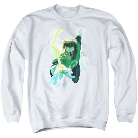 Green Lantern Clouds Mens Crewneck Sweatshirt White Officially Licensed