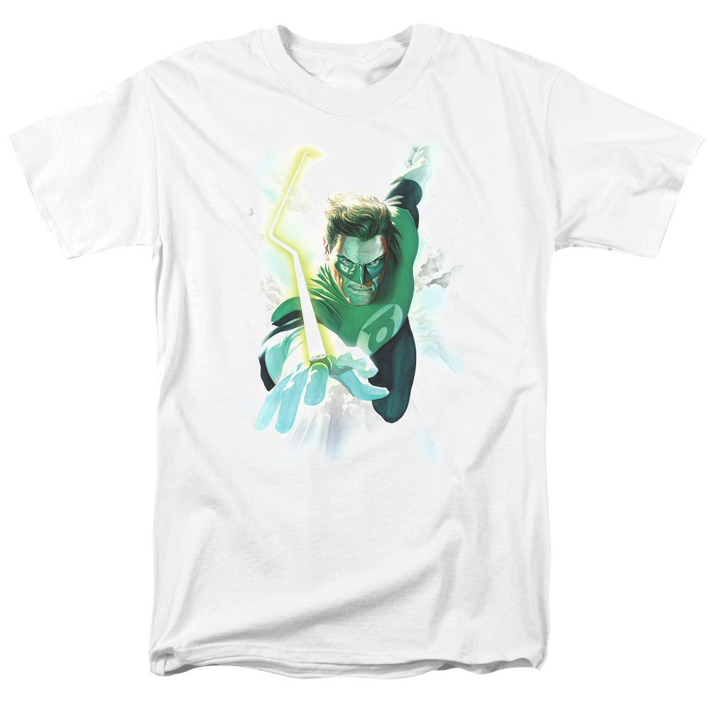 Green Lantern Clouds Mens T Shirt White