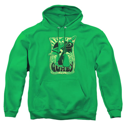 Gumby Vintage Rock Poster Mens Hoodie Kelly Green
