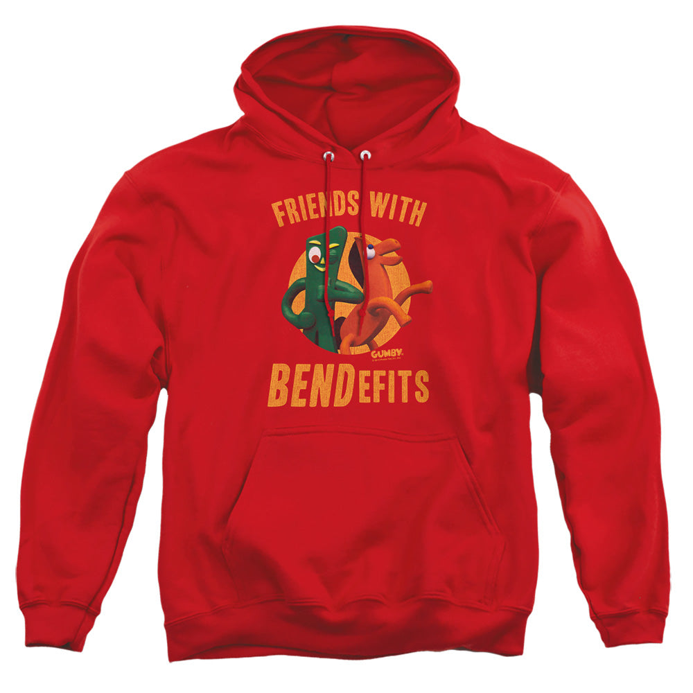Gumby Bendefits Mens Hoodie Red