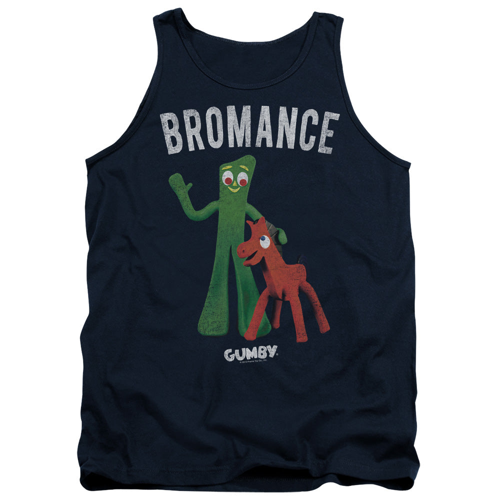 Gumby Bromance Mens Tank Top Shirt Navy