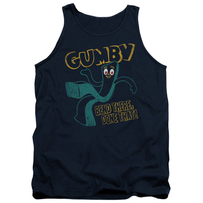 Gumby Bend There Mens Tank Top Shirt Navy