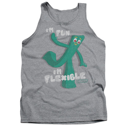 Gumby Flex Mens Tank Top Shirt Athletic Heather