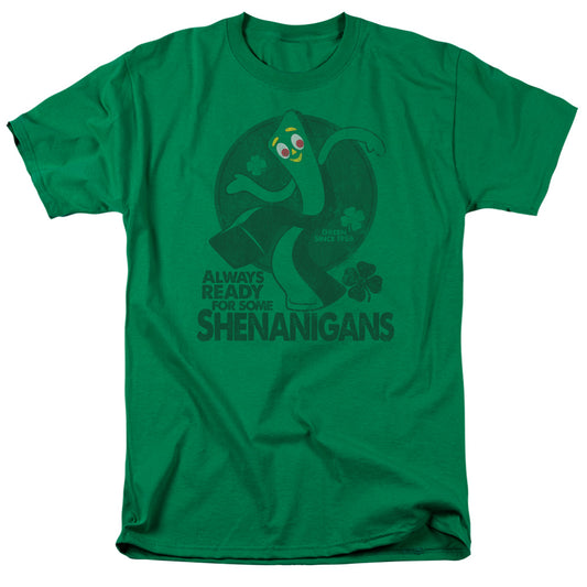 Gumby More Shenanigans Mens T Shirt Kelly Green