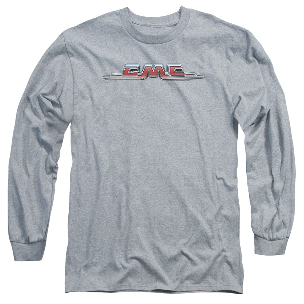 Gmc Chrome Logo Mens Long Sleeve Shirt Athletic Heather