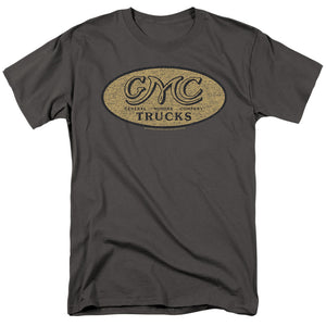 Gmc Vintage Oval Logo Mens T Shirt Charcoal