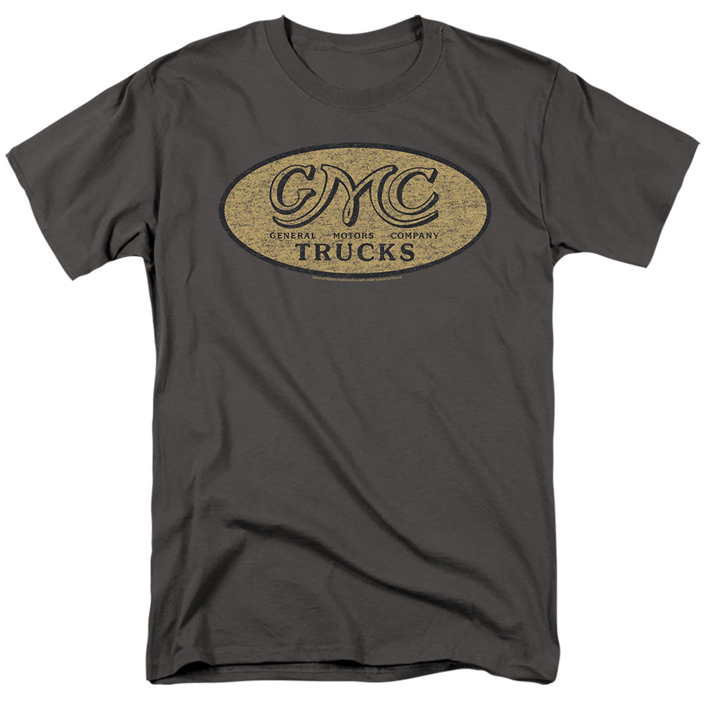 Gmc Vintage Oval Logo Mens T Shirt Charcoal