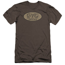 Load image into Gallery viewer, Gmc Vintage Oval Logo Premium Bella Canvas Slim Fit Mens T Shirt Charcoal