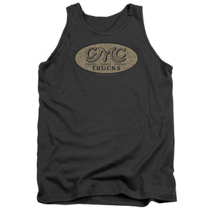 Gmc Vintage Oval Logo Mens Tank Top Shirt Charcoal