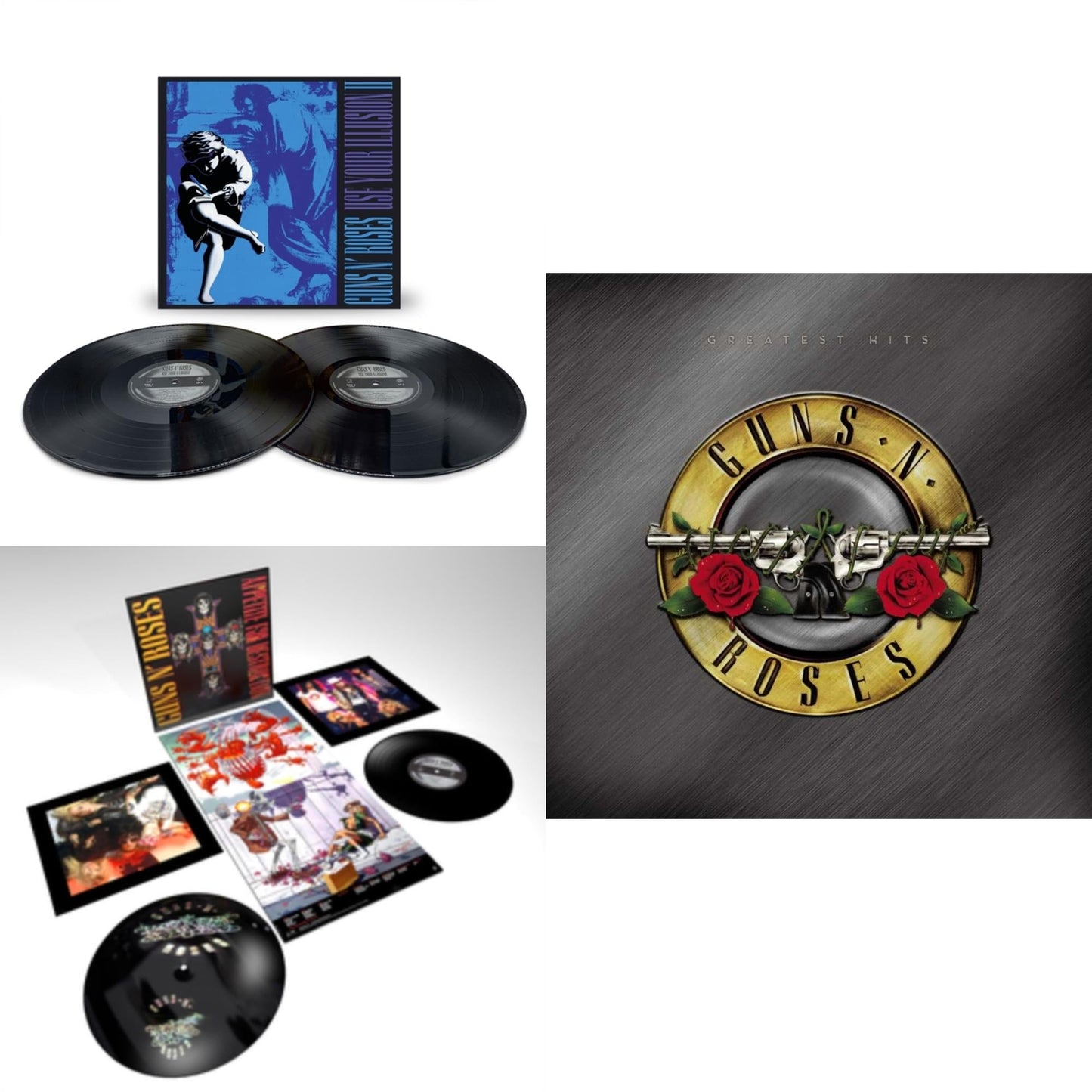 Guns N' Roses - Use Your Illusion Ii (X) (2LP) & Appetite For Destruction (2LP) & Greatest Hits (2LP)