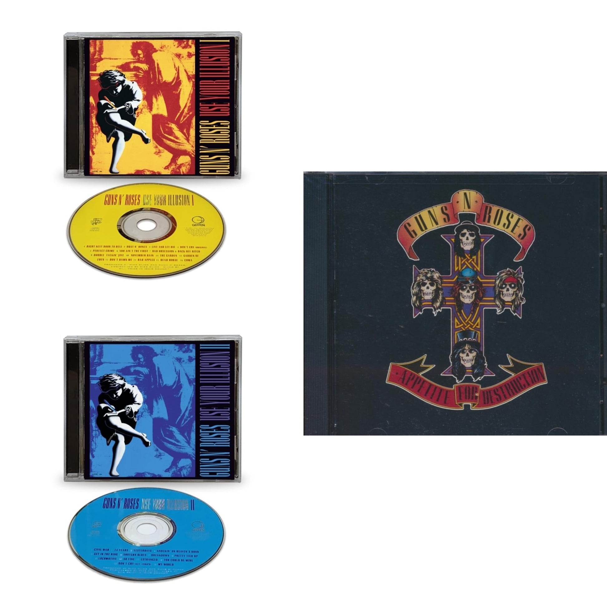 Guns N' Roses - Use Your Illusion I (X) & Use Your Illusion Ii (X) & Appetite For Destruction - CD Bundle