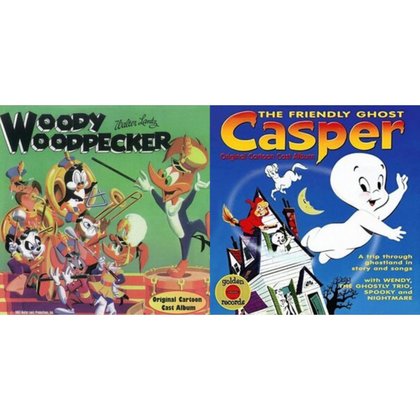 Golden Orchestra - Woody Woodpecker & Casper, The Friendly Ghost - LP Vinyl Bundle