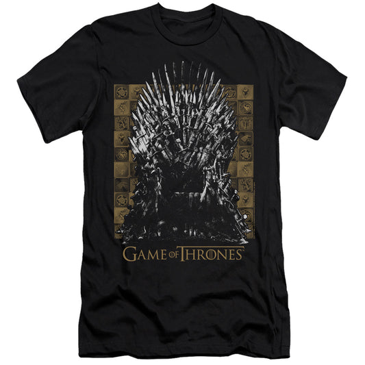 Game Of Thrones Iron Throne Hbo Premium Bella Canvas Slim Fit Mens T Shirt Black